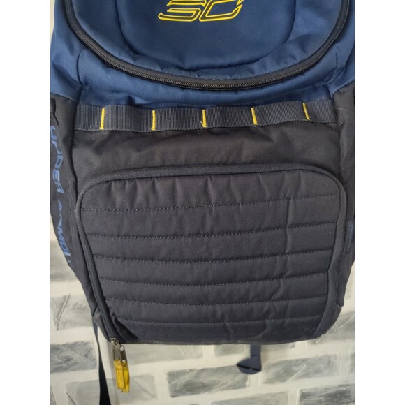 UNDER ARMOUR Backpack Steph Curry SC30 Blue Yellow Basketball Sports College - Picture 3 of 16